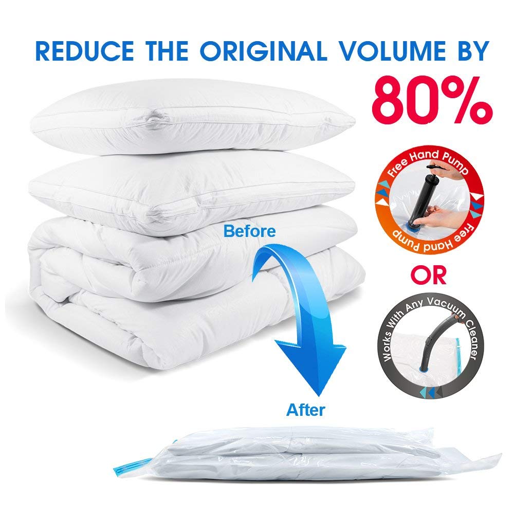 Premium Vacuum Storage Bags Set - Space-Saving Solution for Bedding and Clothes