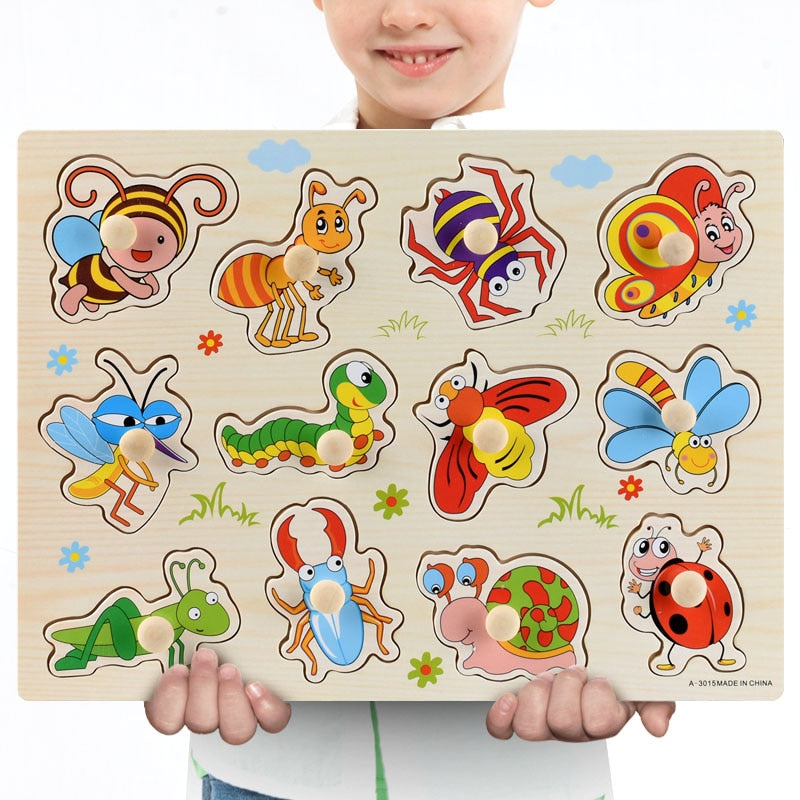 Montessori-Inspired Wooden Jigsaw Puzzles