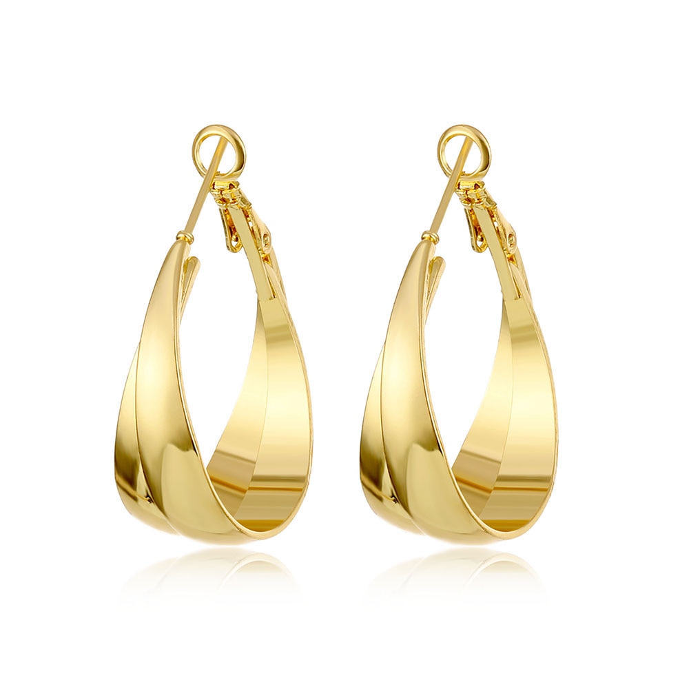 Golden & Silver Alloy Drop Earrings