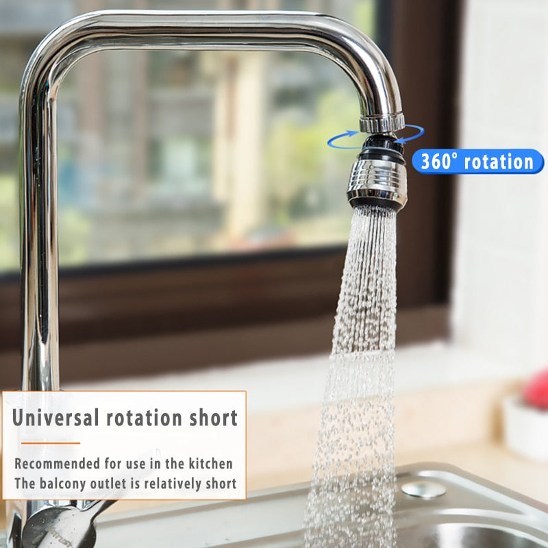 360° Rotatable High-Pressure Faucet Extender - Eco-Friendly Kitchen Gadgets for Water Saving