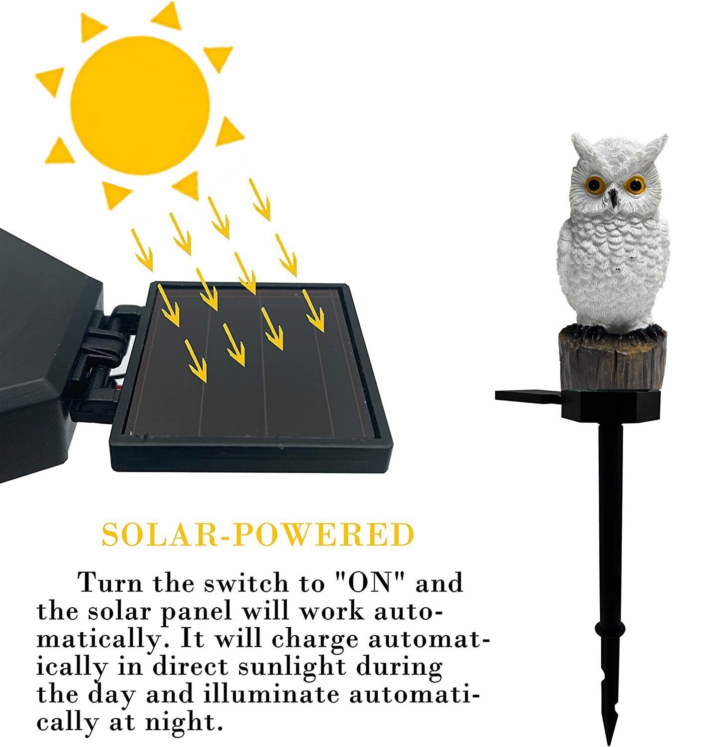 Garden Solar Owl Light: Illuminate Your Outdoors with Nature's Elegance!