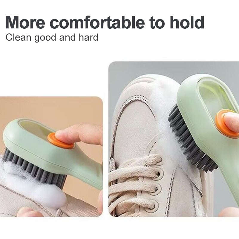 Versatile Long-Handle Brush - Perfect for Shoes, Clothes & More!