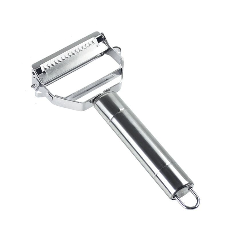 Dual-Action Stainless Steel Kitchen Peeler: For Fruits & Veggies