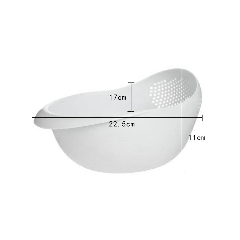 Eco-Friendly Rice Sieve: Handy Kitchen Drain Basket with Handles - Your Perfect Straining Companion