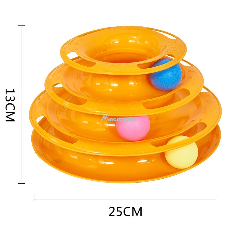 Interactive Multi-Level Cat Toy Tower with Tunnel