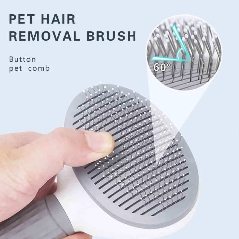 Effortless Pet Grooming: Stainless Steel Comb for Hair Removal & Skin Care - Perfect for Dogs and Cats