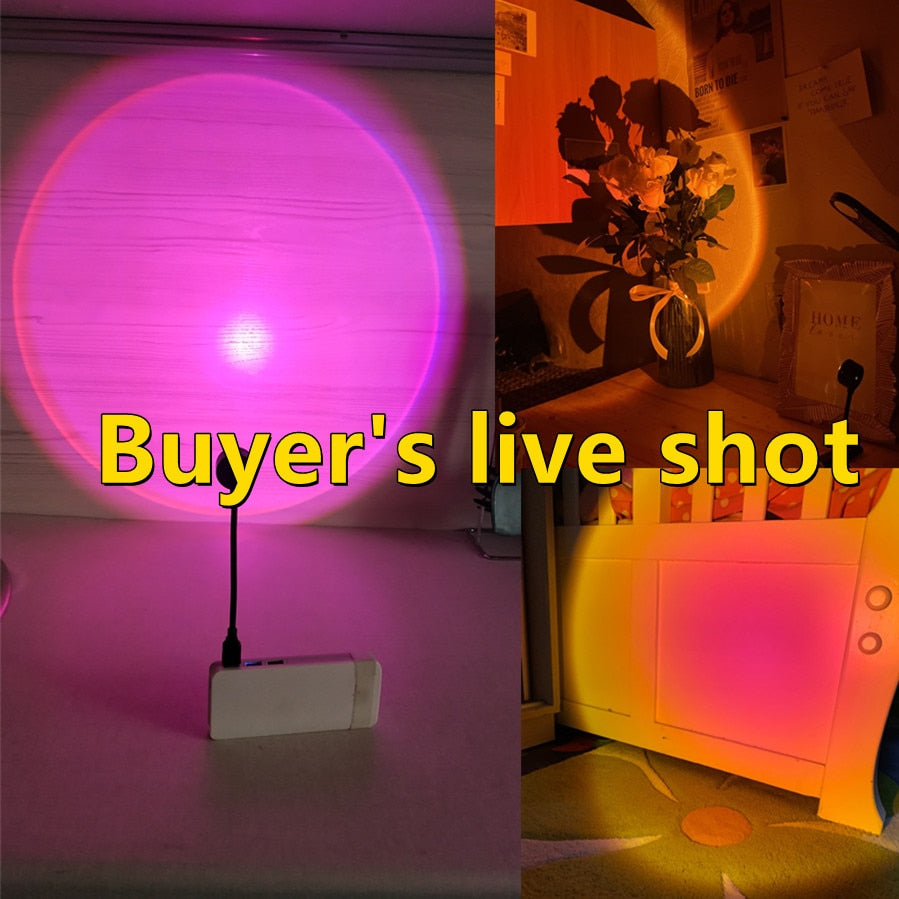 LED USB Sunset Lamp Projector: Transform Your Space with Portable Mood Lighting