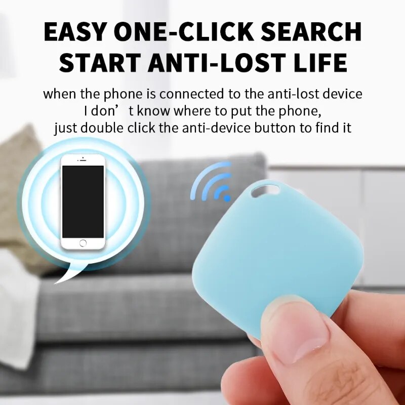 Bluetooth 5.0 Mini GPS Tracker - Smart Locator for Pets, Kids, Bags, and Wallets