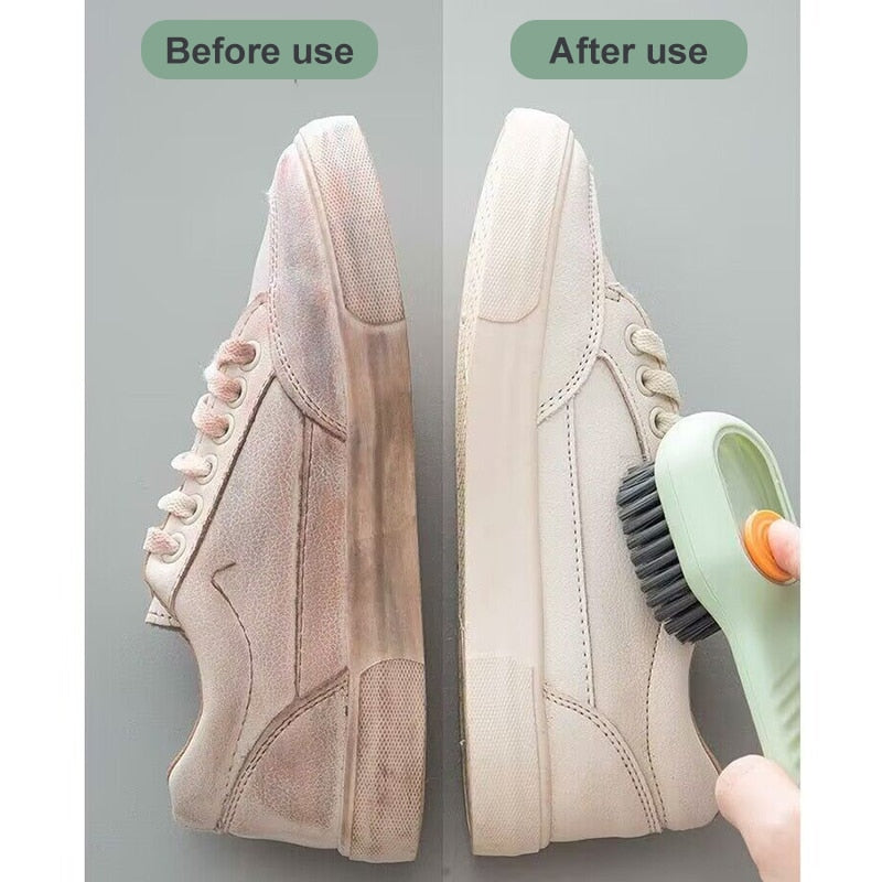 Versatile Long-Handle Brush - Perfect for Shoes, Clothes & More!