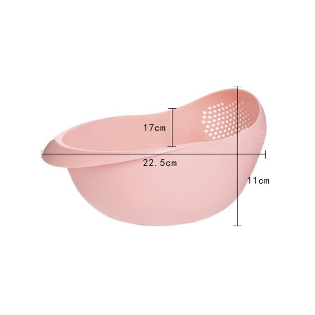 Eco-Friendly Rice Sieve: Handy Kitchen Drain Basket with Handles - Your Perfect Straining Companion