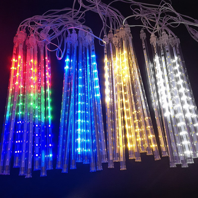 Meteor Magic: LED Raindrop Fairy Lights for Festive Nights