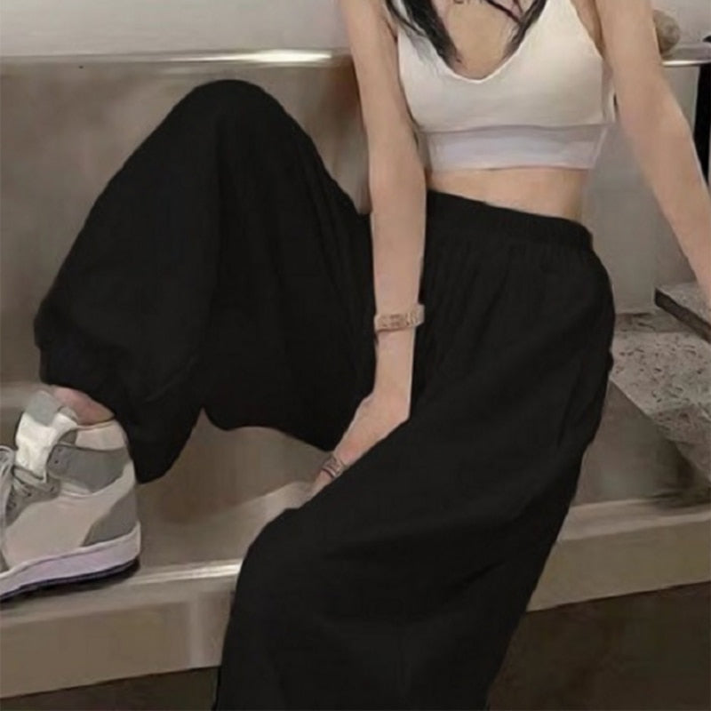 Loose Baggy Grey Sweatpants Women Casual Jogger White Sports Pants Korean Fashion Training Trousers Kpop Harajuku Streetwear