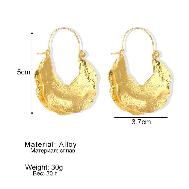 Golden & Silver Alloy Drop Earrings