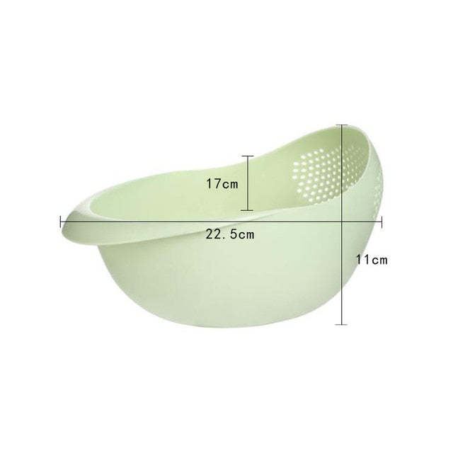 Eco-Friendly Rice Sieve: Handy Kitchen Drain Basket with Handles - Your Perfect Straining Companion