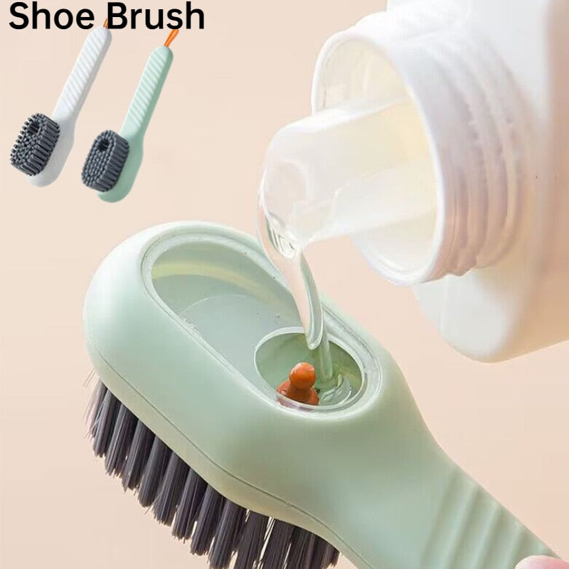 Versatile Long-Handle Brush - Perfect for Shoes, Clothes & More!