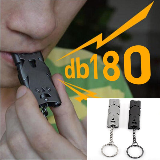 Echo Alert: 180db Dual-Tube Emergency Whistle for Safety & Survival