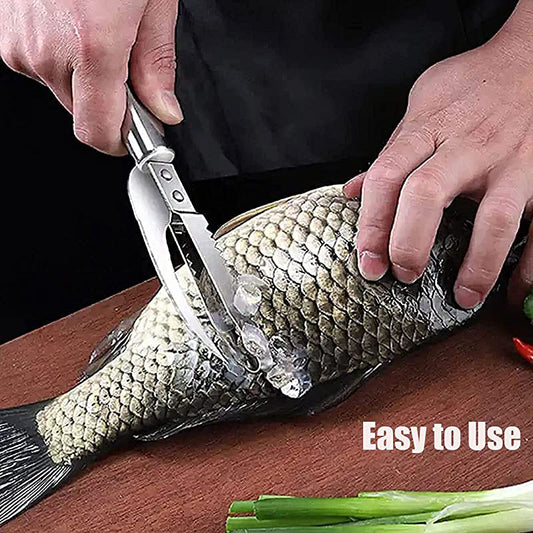 3-in-1 Stainless Steel Fish Scale Knife: Cut, Scrape, Dig - Your Ultimate Tool for Fish Preparation